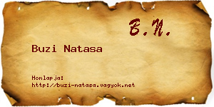 Buzi Natasa névjegykártya
